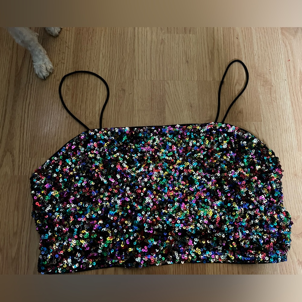 Sequin shein top